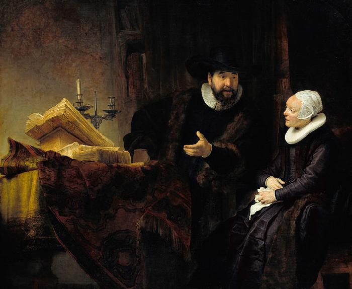 REMBRANDT Harmenszoon van Rijn The Mennonite Preacher Anslo and his Wife